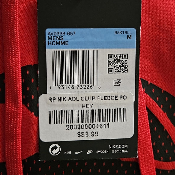 BNWT MENS RAPTORS NIKE SWEATER - Picture 3 of 5